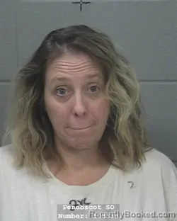 Mugshot of Tina Marie Oxley booked in Penobscot County, Maine on October 6, 2026