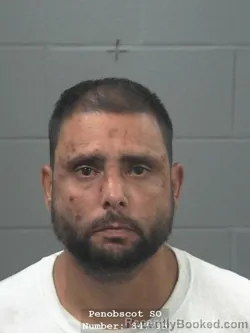 Mugshot of Alexander Delgado booked in Penobscot County, Maine on August 21, 2026