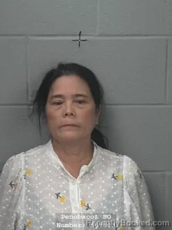 Mugshot of Xiaoqin Liu booked in Penobscot County, Maine on September 9, 2026