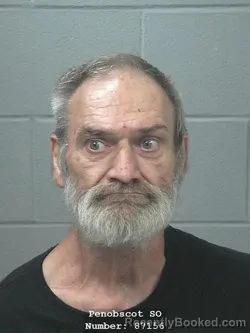 Mugshot of Jeffrey James Harvey booked in Penobscot County, Maine on August 24, 2026