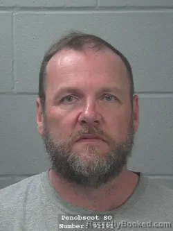 Mugshot of Carl Russell Mccullough booked in Penobscot County, Maine on October 8, 2026