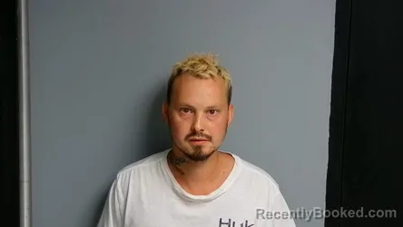 Mugshot of Brett Anthony Adams booked in Manistee County, Michigan on August 23, 2026
