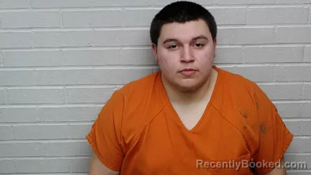 Mugshot of Sebastian Mateo Andreasen booked in Richmond County, North Carolina on August 25, 2026