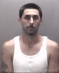 Mugshot of Justin Andrew Bodiford booked in Robeson County, North Carolina on August 12, 2026