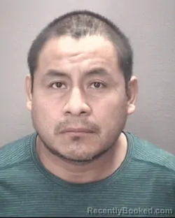 Mugshot of Dionicio Mendez Velasquez booked in Robeson County, North Carolina on August 15, 2026