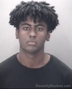 Mugshot of Omarion Jaden Hicks booked in Robeson County, North Carolina on August 24, 2026