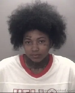 Mugshot of Maleeya Kasha Kassidy Moore booked in Robeson County, North Carolina on August 7, 2026