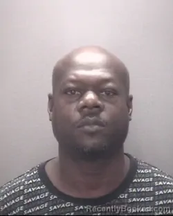 Mugshot of Eric Lamont Harrell booked in Robeson County, North Carolina on October 12, 2026