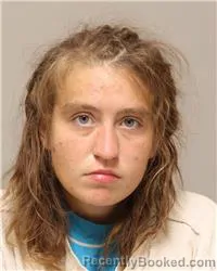 Mugshot of Alexandra Faye Hausam booked in Anoka County, Minnesota on September 25, 2026
