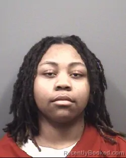 Mugshot of Zynirah Tiyana Evans booked in Rowan County, North Carolina on July 31, 2026