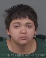 Mugshot of Nevaeh Daniell Estrada booked in Kandiyohi County, Minnesota on June 25, 2026