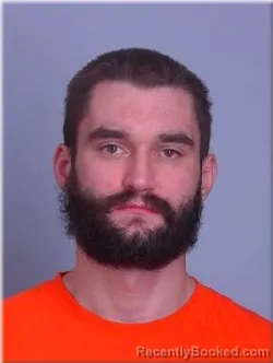 Mugshot of Andrew Asmussen booked in Sherburne County, Minnesota on April 19, 2026