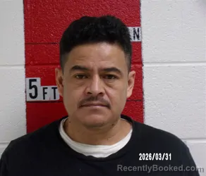 Mugshot of VICTOR ALFONSO MANZANO-MENDEZ booked in Swain County, North Carolina on March 31, 2026