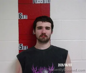 Mugshot of LANDON BLAKE CODAY booked in Swain County, North Carolina on June 3, 2026