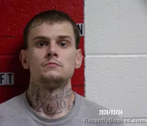 Mugshot of KYLE CHRISTOPHER SRAMEK booked in Swain County, North Carolina on March 24, 2026