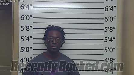 Booking photo from Clay County, Mississippi