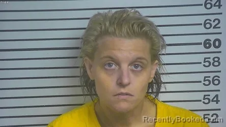 Mugshot of Amber Nicole Merritt booked in Forrest County, Mississippi on March 25, 2026