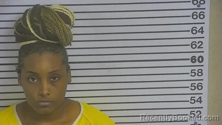 Mugshot of Arionna Latrice Phifer booked in Forrest County, Mississippi on September 8, 2026