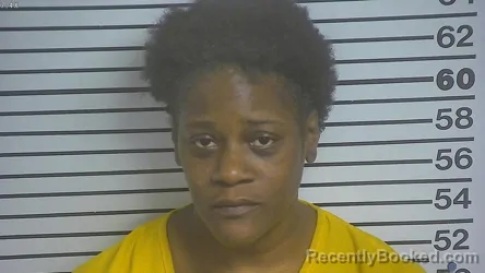 Mugshot of Brittany Kerria Harris booked in Forrest County, Mississippi on March 25, 2026