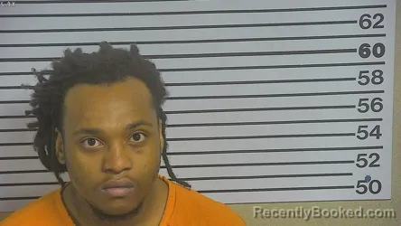 Mugshot of Jordan Tamaz Adams booked in Forrest County, Mississippi on May 28, 2026