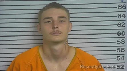 Mugshot of Joseph Andrew Dovil Hughes booked in Forrest County, Mississippi on August 27, 2026