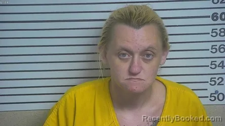 Mugshot of Jessica Ashley Terrell booked in Forrest County, Mississippi on July 8, 2026