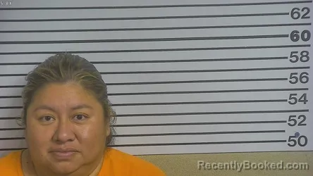 Mugshot of MARIA LOPEZ-DOMINGUEZ booked in Forrest County, Mississippi on July 20, 2026