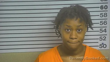 Mugshot of Maziyah Roberson booked in Forrest County, Mississippi on August 18, 2026