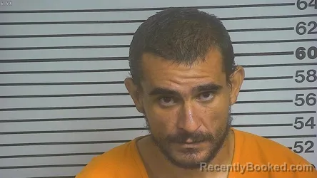 Mugshot of Nathan Allen Pace booked in Forrest County, Mississippi on August 7, 2026