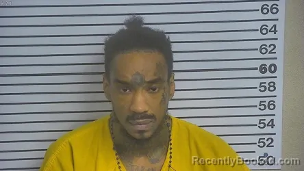 Mugshot of Rashad Cortez Marshall booked in Forrest County, Mississippi on August 19, 2026