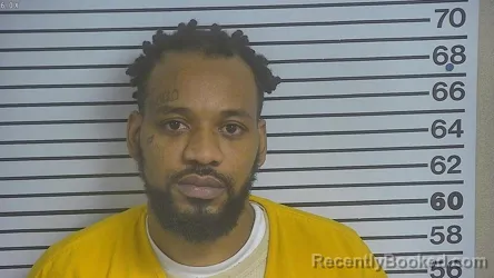 Mugshot of Robert Demario Pittman Jr booked in Forrest County, Mississippi on July 27, 2026