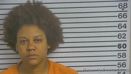 Mugshot of Shiana Jamiese Carrington booked in Forrest County, Mississippi on April 6, 2026