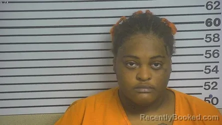 Mugshot of Tionna Rayniece Keys booked in Forrest County, Mississippi on August 9, 2026