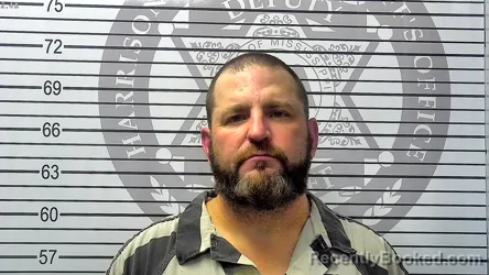Booking photo from Harrison County, Mississippi