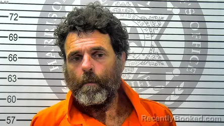 Mugshot of RODNEY JOSEPH MORAN booked in Harrison County, Mississippi on April 25, 2026