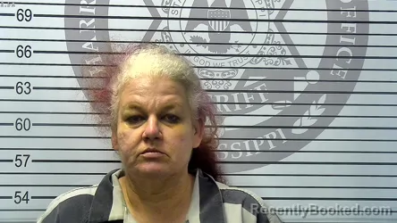 Mugshot of CAROLYN JOY SABO booked in Harrison County, Mississippi on April 30, 2026