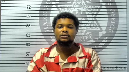 Mugshot of DEAUNDRE DESHAD HOLMES booked in Harrison County, Mississippi on May 1, 2026