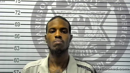 Mugshot of THADDUS CORTEZ BARNES booked in Harrison County, Mississippi on May 4, 2026