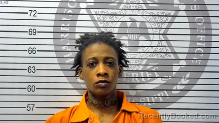 Mugshot of SHARDE NICOLE EVERETT booked in Harrison County, Mississippi on May 8, 2026