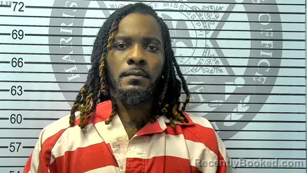 Mugshot of RASHANN DEMARIO THOMAS booked in Harrison County, Mississippi on May 8, 2026