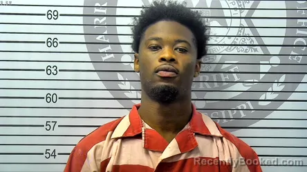 Mugshot of JADARION DEVON WHITE booked in Harrison County, Mississippi on May 8, 2026