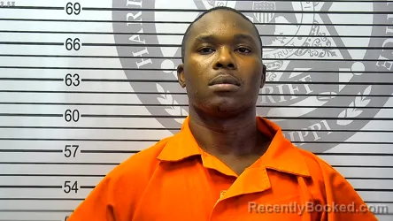 Mugshot of KEION MATTHEW HARTZOG booked in Harrison County, Mississippi on May 12, 2026