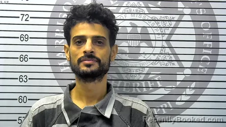 Mugshot of YAAQUOB MOHAMED ALZUBADI booked in Harrison County, Mississippi on May 13, 2026
