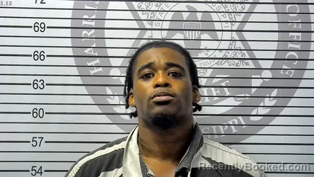 Mugshot of DAMION RASHAUD SULLIVAN booked in Harrison County, Mississippi on May 13, 2026
