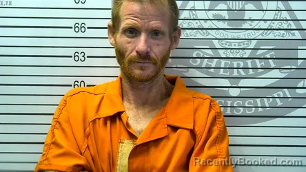 Mugshot of JESSIE EARL III BURNS booked in Harrison County, Mississippi on May 15, 2026