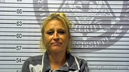 Mugshot of AMANDA GAIL LANE booked in Harrison County, Mississippi on May 16, 2026