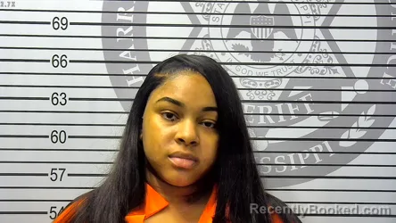 Mugshot of KEMARIA LASHEA FLYNN booked in Harrison County, Mississippi on May 17, 2026