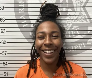 Mugshot of ZHYAH ZAVIONNA GRINDLE booked in Harrison County, Mississippi on July 2, 2026
