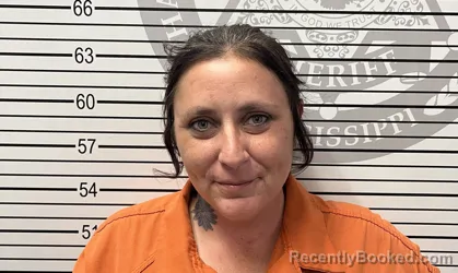 Mugshot of HEATHER RENAE ROBERTSON booked in Harrison County, Mississippi on July 2, 2026