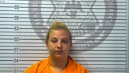 Mugshot of KAITLYN ELIZABETH BELL booked in Harrison County, Mississippi on July 7, 2026